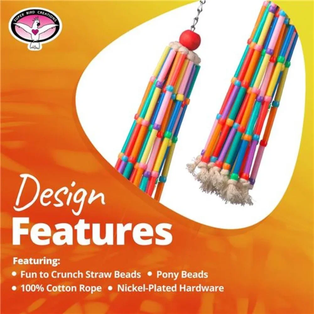 Wind Chimes Bird Toy, Medium Bird Size, 13” x 2”
